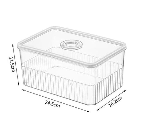 Sleek Acrylic Fridge Storage Container with Date Tracker – 24.5x16.2x11.5cm- Furaha Finds Kenya