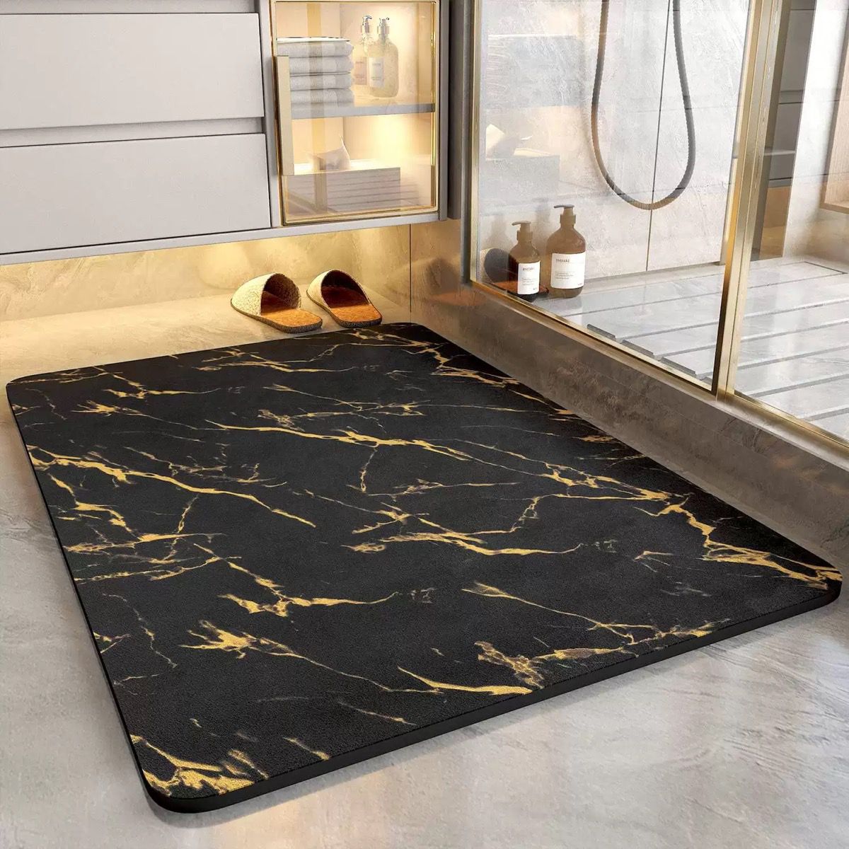 Modern Super Absorbent Anti-Slip Diatom Mud Bathmat – 50x80cm | Fast-Dry Rubber-Backed Bathroom Mat