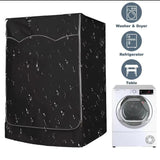 Waterproof Front Load Washing Machine Cover with Zipper – 60x65x85cm – Black