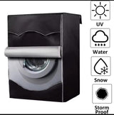 Waterproof Front Load Washing Machine Cover with Zipper – 60x65x85cm – Black