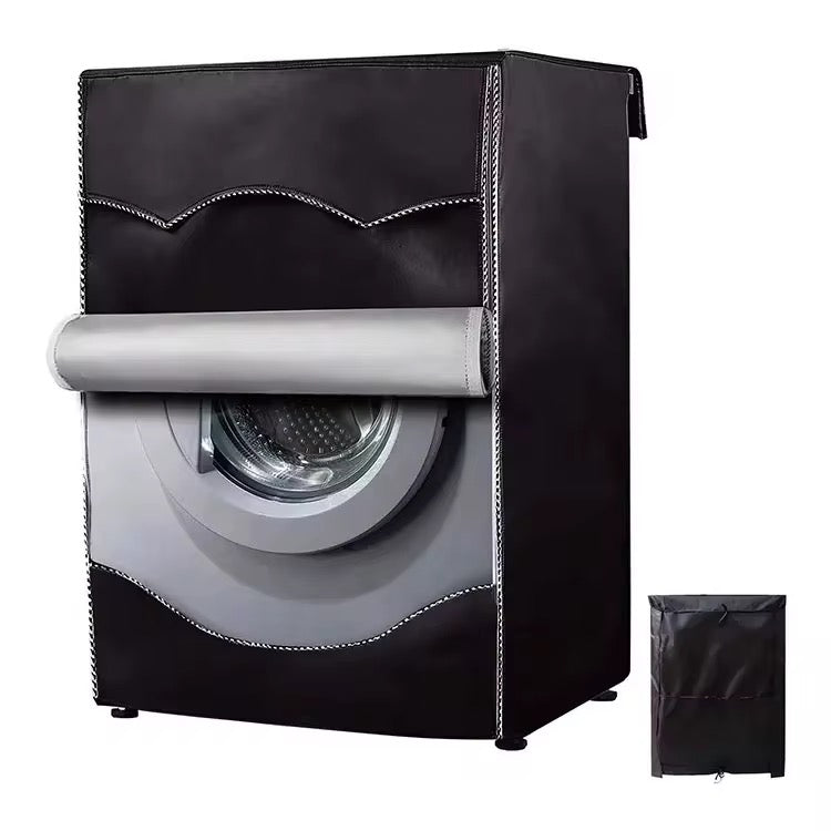 Waterproof Front Load Washing Machine Cover with Zipper – 60x65x85cm – Black