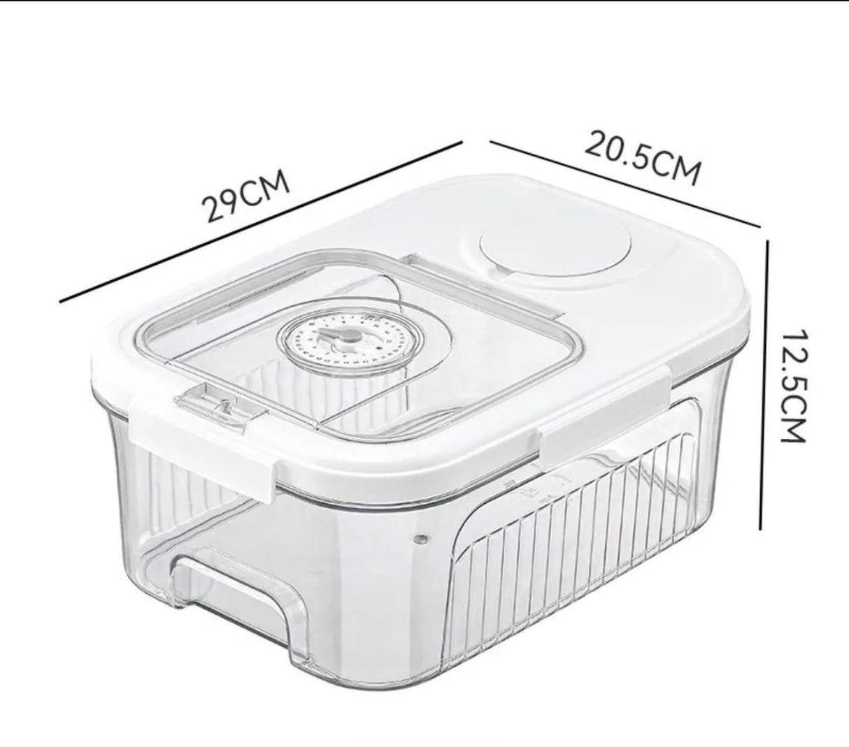 Acrylic Airtight Rice & Cereal Storage Bucket with Scooper – 5kg & 10kg | Moisture-Proof | Cream & White- Furaha Finds Kenya
