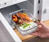 Borosilicate Glass Microwavable Food Containers – Leakproof & Heat-Resistant (1050ml)