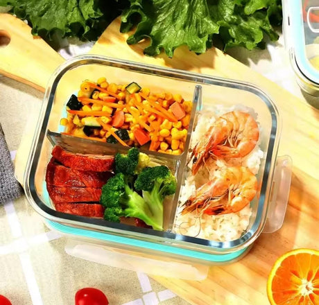 Borosilicate Glass Microwavable Food Containers – Leakproof & Heat-Resistant (1050ml)- Furaha Finds Kenya