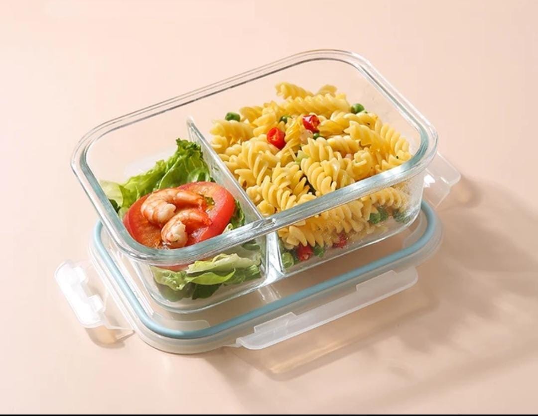 Borosilicate Glass Microwavable Food Containers – Leakproof & Heat-Resistant (1050ml)- Furaha Finds Kenya