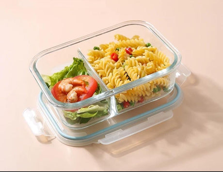 Borosilicate Glass Microwavable Food Containers – Leakproof & Heat-Resistant (1050ml)- Furaha Finds Kenya
