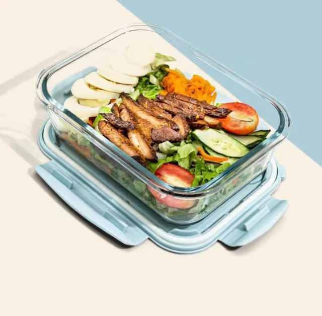 Borosilicate Glass Microwavable Food Containers – Leakproof & Heat-Resistant (1050ml)- Furaha Finds Kenya