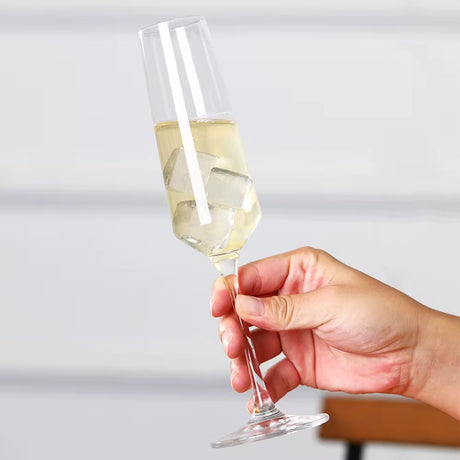 Clear Long Stem Champagne & Wine Flutes – Set of 6 (200ml)- Furaha Finds Kenya
