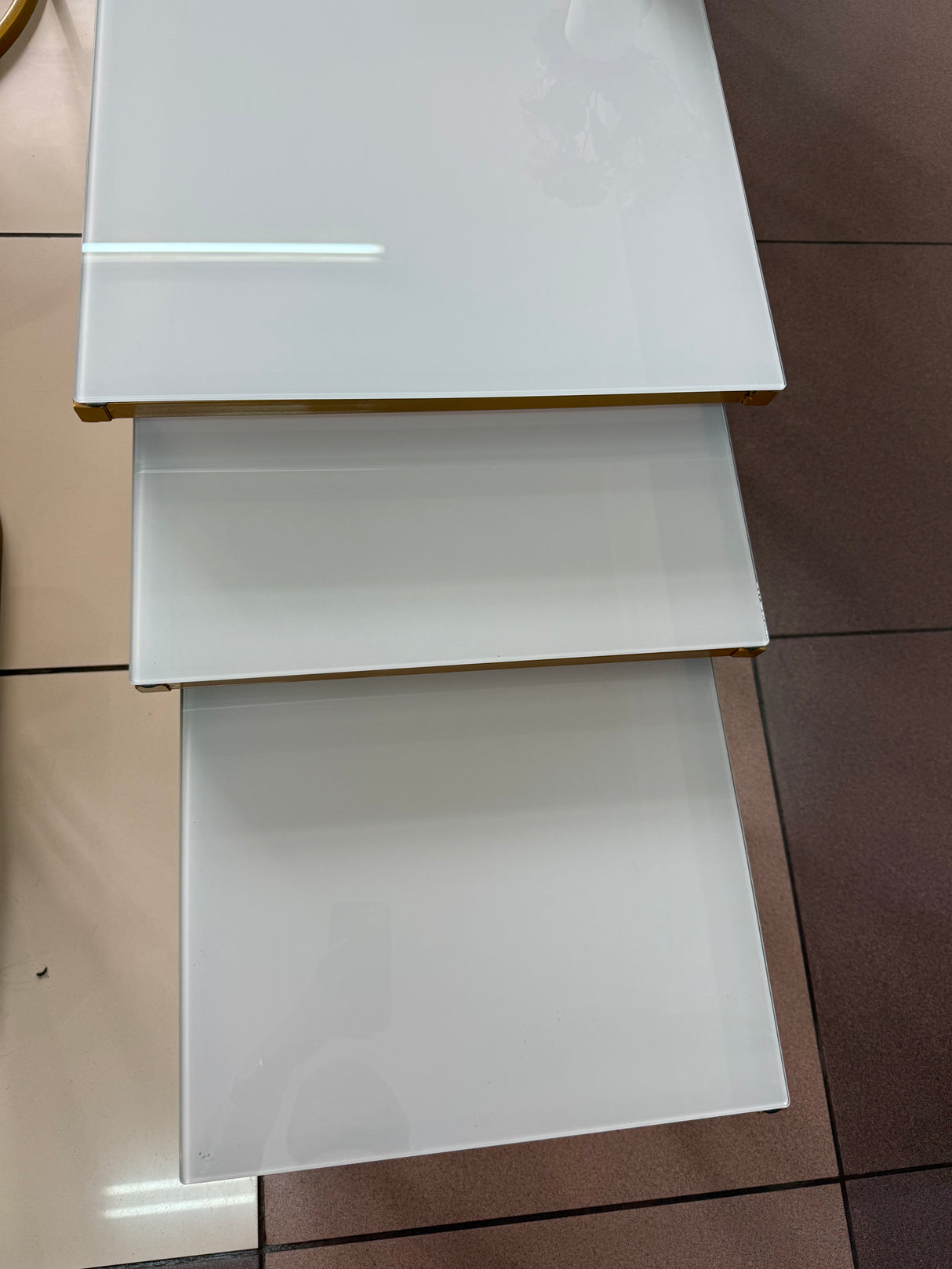 3-in-1 Modern Nesting Tables – Tempered Glass Top & Metal Frame