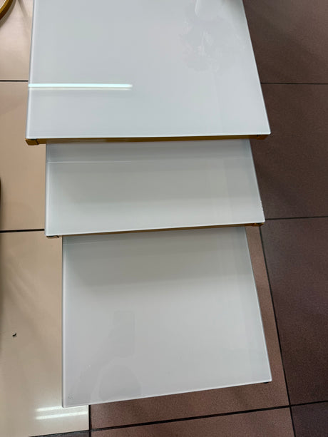 3-in-1 Modern Nesting Tables – Tempered Glass Top & Metal Frame