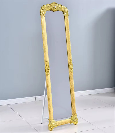 European Style Full-Length Gold Dressing Mirror – Free Standing (170x46cm)