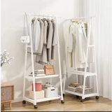 Indoor Triangular Coat Rack with Wheels Multi-Layer Mobile Hanging Rack Home essential Garment Racks