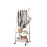 Indoor Triangular Coat Rack with Wheels Multi-Layer Mobile Hanging Rack