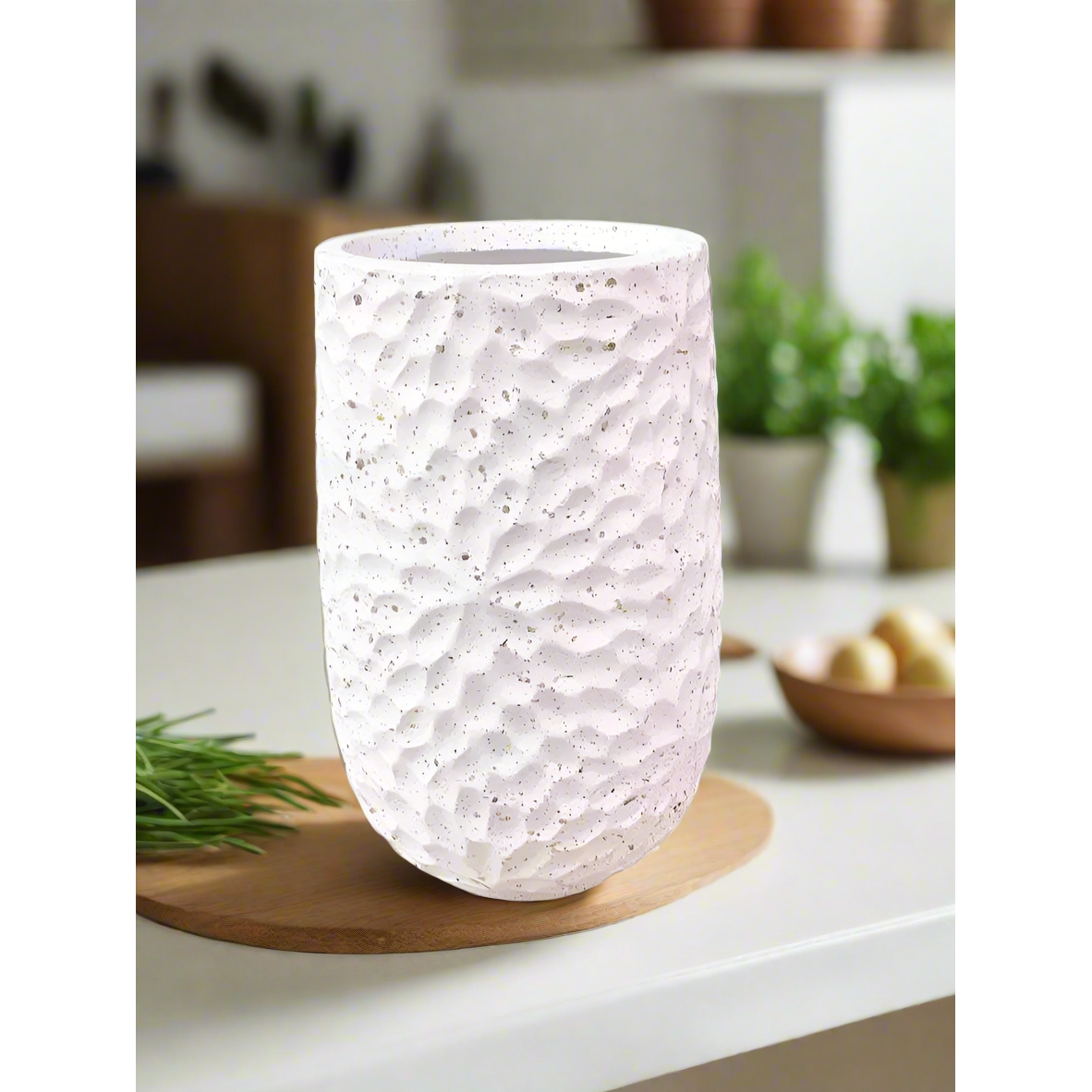 Inspirational Concrete Flower Pots Creative Indoor Outdoor Planter with Drainage Hole (36cm x 22cm x 22cm) General Home Outdoor Decor