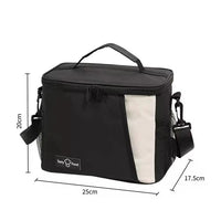Insulated Lunch Bag with Shoulder Strap – 25x17.5x20cm | Black, Navy Blue, Grey & Light Blue Lunch Bag Lunch Bags