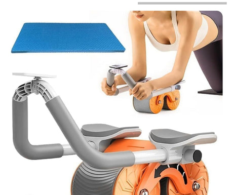 Intelligent Belly Trimmer Wheel Auto Rebound Ab Roller for Flat Tummy & Core Strength.