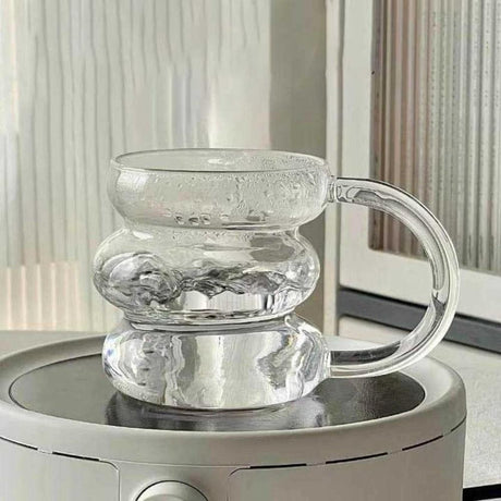 Irregular Heat Resistant Mug 450ml Borosilicate Glass tableware Mugs
