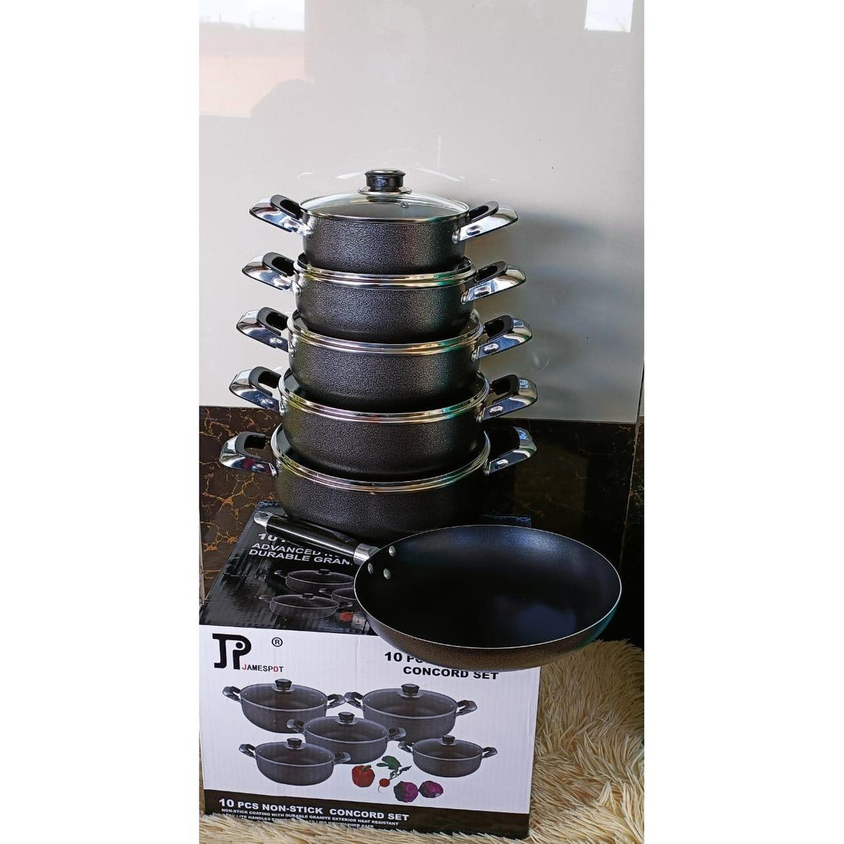 JP Non-Stick Sufuria Set Durable Cookware with Lids