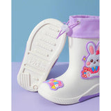 Kids Cartoon Theme Waterproof Gumboots with Adjustable Tie Loop
