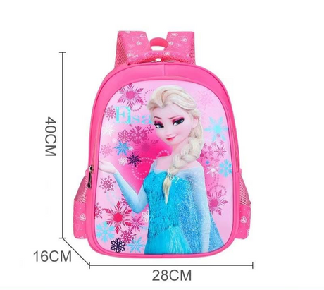 Kids Cartoon-Themed School Bags – Spiderman, Elsa, Frozen & Avengers (28×40×16cm)