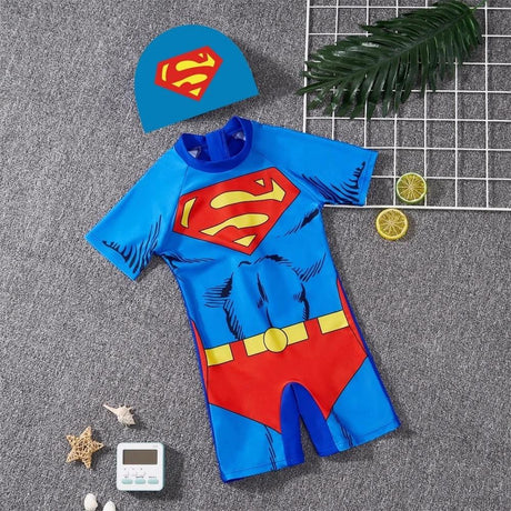 Kids Cartoon Themed Swimming Costumes with Cap Clothing & Accessories Baby & Toddler Swimwear