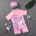 Kids Cartoon Themed Swimming Costumes with Cap Clothing & Accessories Baby & Toddler Swimwear