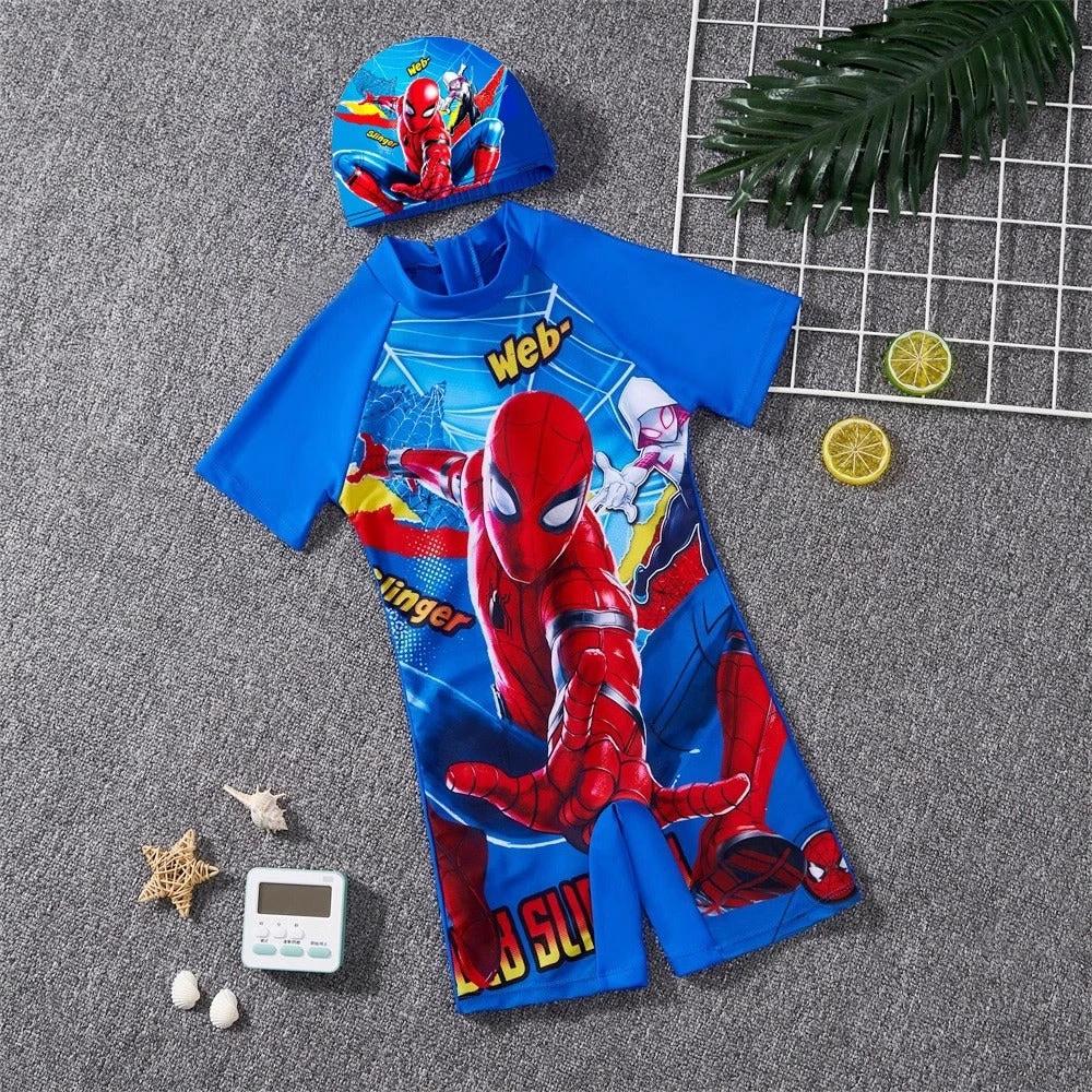 Kids Cartoon Themed Swimming Costumes with Cap Clothing & Accessories Baby & Toddler Swimwear