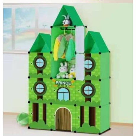 Kids Portable Plastic 3 Column Wardrobe | 110.5cm (Height) x 37cm (Width) x 163cm (Length).