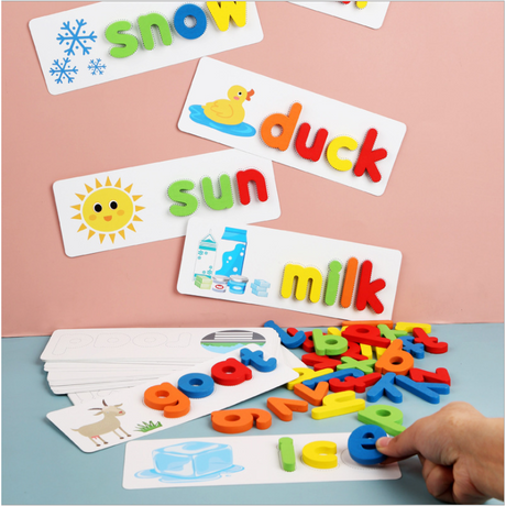 Kids Spelling Game 3D Wooden Alphabet Puzzle