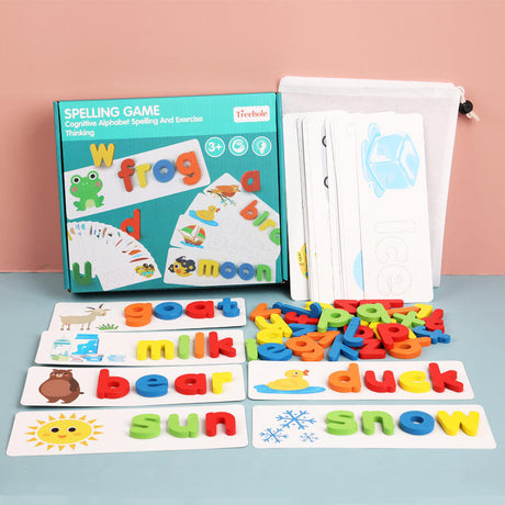 Kids Spelling Game 3D Wooden Alphabet Puzzle