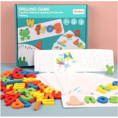 Kids Spelling Game 3D Wooden Alphabet Puzzle