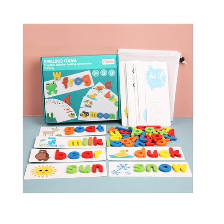 Kids Spelling Game 3D Wooden Alphabet Puzzle