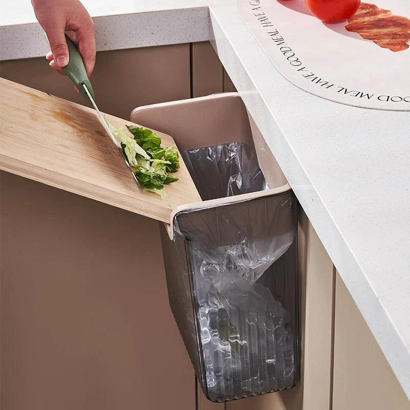 Kitchen Cabinet Door Under Sink Holder Space Saving Organizer for Cleaning Supplies, Trash Bags, and More Storage Bins Household Storage Containers