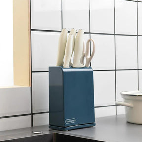 Kitchen Cutlery Organizer Tableware Drainer PP+TPR Material Available in Blue and White Utensils Kitchen Organizers