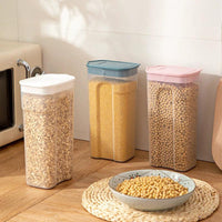 Kitchen Transparent Sealed Jar – Plastic Grain Storage Container with Airtight Lid
