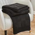 Knitted Throw Blanket 130x160cm Made of Soft Acrylic Fibers – Cozy & Stylish Home Decor Bedding Blankets