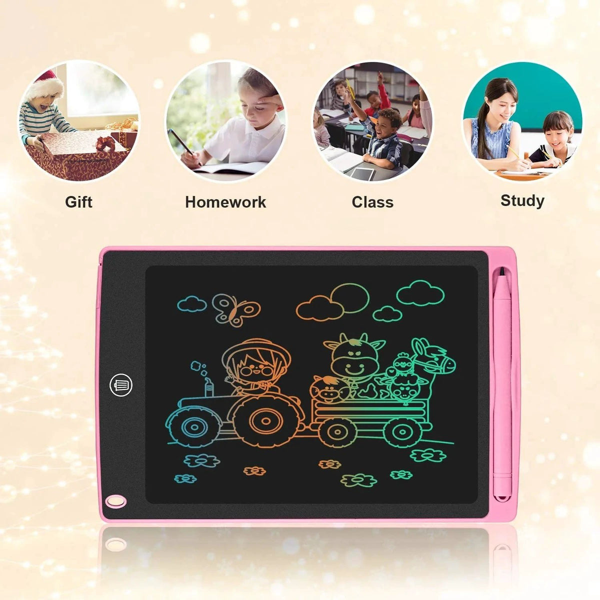 LCD Kids Smart Writing & Drawing Board Tablet | 8.5 Inches | Available in Green, Black, Blue | Ideal for Learning and Creativity Toys & Learning Activities Educational Toys