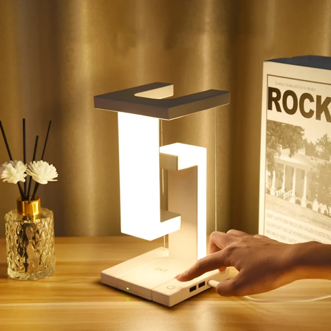 LED Antigravity Night Light with Wireless Charger | Modern Convenience Lighting Lighting