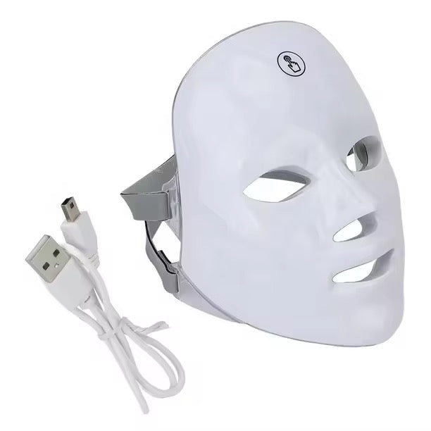LED Light Therapy Facial Mask – Rechargeable Phototherapy Skin Care Device (24×19 cm)