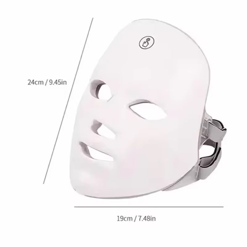 LED Light Therapy Facial Mask – Rechargeable Phototherapy Skin Care Device (24×19 cm)