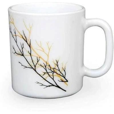 6 Sets (36pcs) 25 cl Mugs | Golden Fall | Decorative and Versatile | Porcelain- Furaha Finds Kenya
