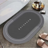 Large Absorbent Diatom Bathroom Mats 50x80cm with Rubber Bottom