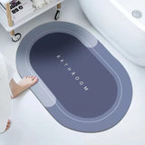 Large Absorbent Diatom Bathroom Mats 50x80cm with Rubber Bottom