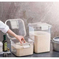 Large Acrylic Cereal Storage Container Airtight with Measuring Cup food storage Food Storage Containers