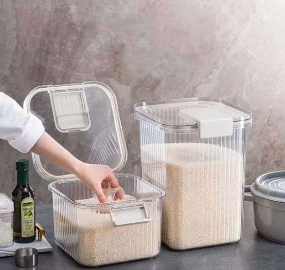 Large Acrylic Cereal Storage Container  Airtight with Measuring Cup