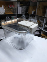Large Acrylic Cereal Storage Container  Airtight with Measuring Cup