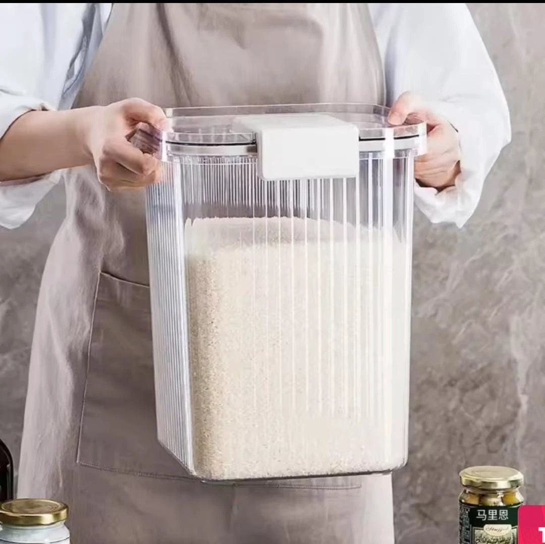 Large Acrylic Cereal Storage Container Airtight with Measuring Cup food storage Food Storage Containers