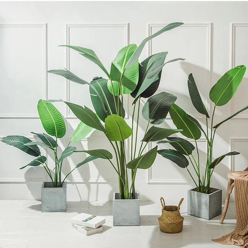 Large Artificial Banana Tree Indoor Green Plant for Home Garden & Floor Decorations