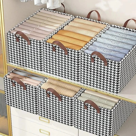 Large Capacity Double Steel Frame Fabric Wardrobe Drawer Closets Clothes Organizer| Pants Jeans Underwear Socks T-Shirts | Office Living Room Bedroom 20 x 28 x 47 cm