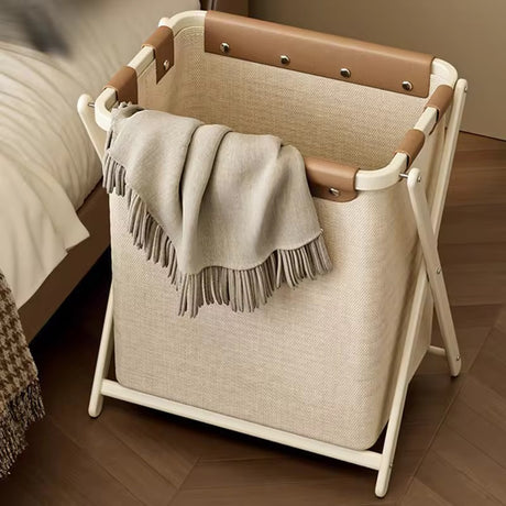 Large Capacity Laundry & Storage Basket – Beige | Foldable Clothes Organizer Hamper